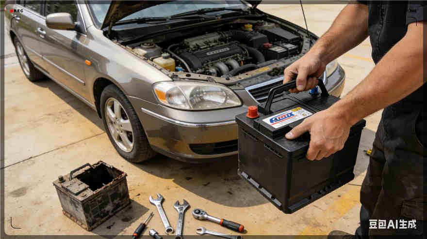 镇雄汽车换电瓶电话【案例】